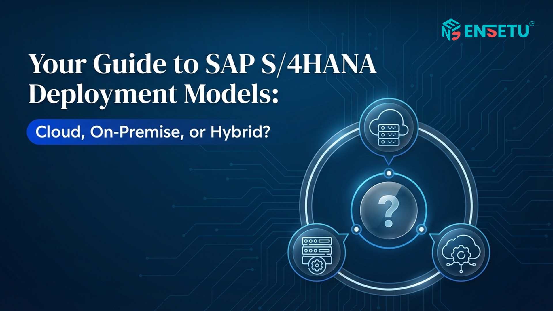 Your guide to SAP S/4HANA deployment models comparing cloud, on-premise, and hybrid ERP options.